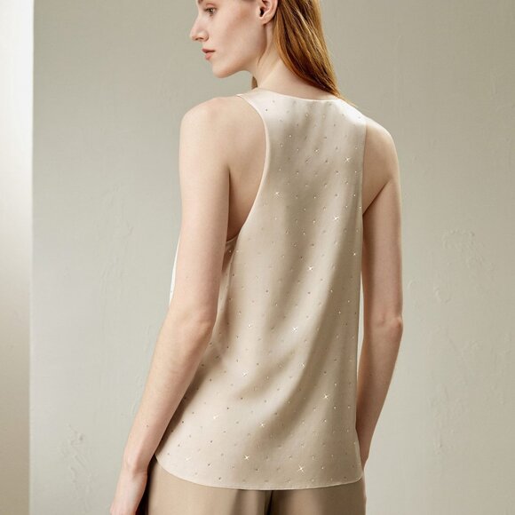 Lily Silk Sparkle U Neck Vest NWT - Picture 4 of 5